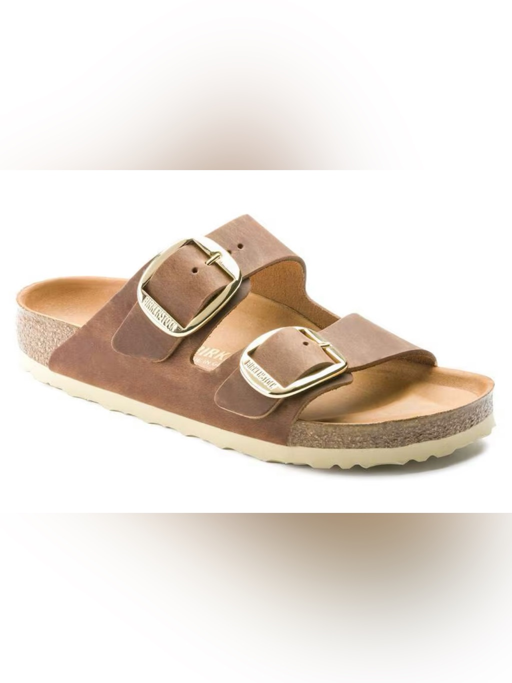 Arizona Big Buckle Oiled Leather In Cognac Size 39(8-8 1/2)